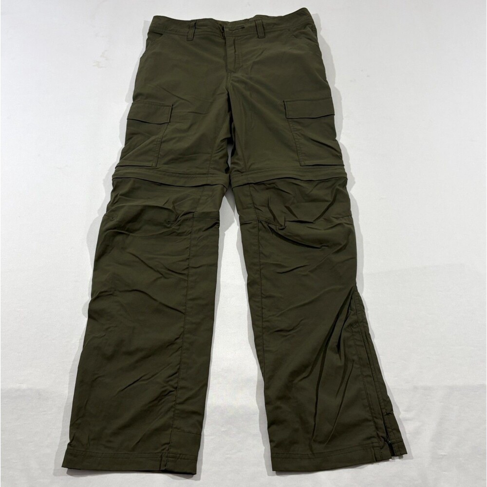 REI Co-op Kids Convertible Hiking Cargo Pockets Pants Green Zip Off Sz 14-16 L